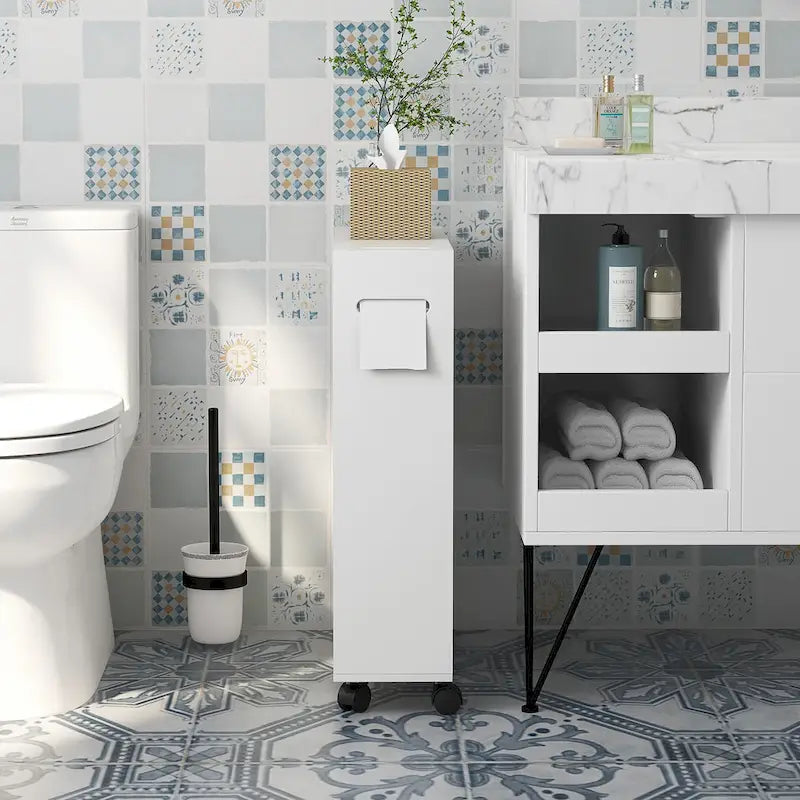 Kleiner Badezimmerschrank zur Aufbewahrung mit Papieröffnungen
