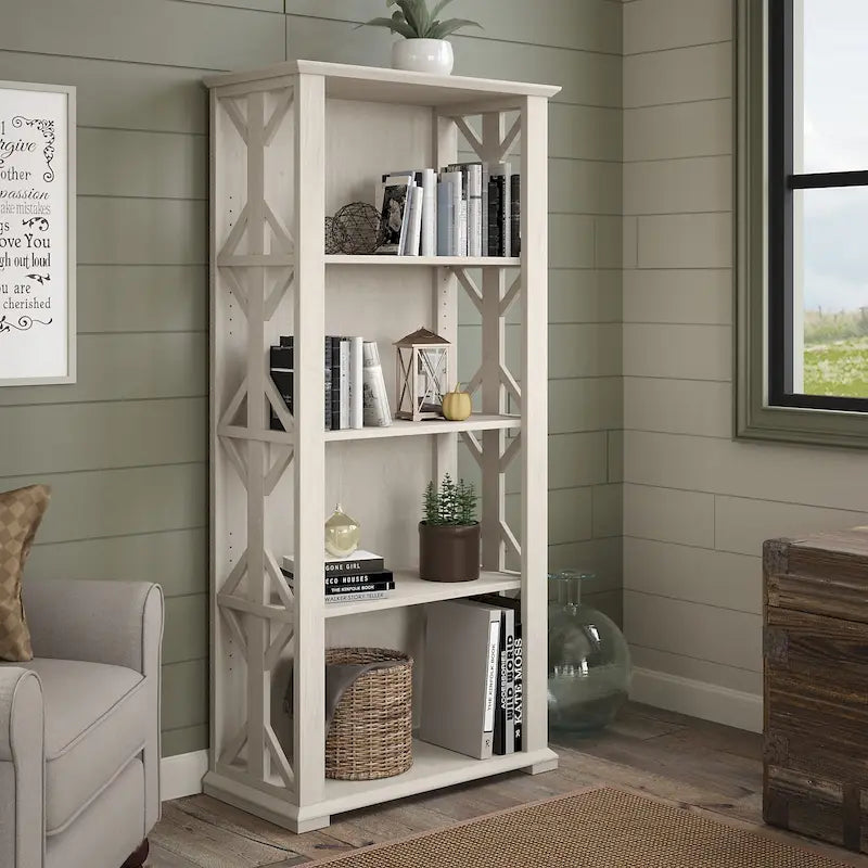 Homestead-boekenkast in landelijke stijl met deuren - Bush Furniture