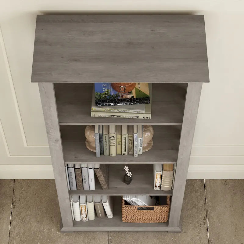 Homestead-boekenkast in landelijke stijl met deuren - Bush Furniture