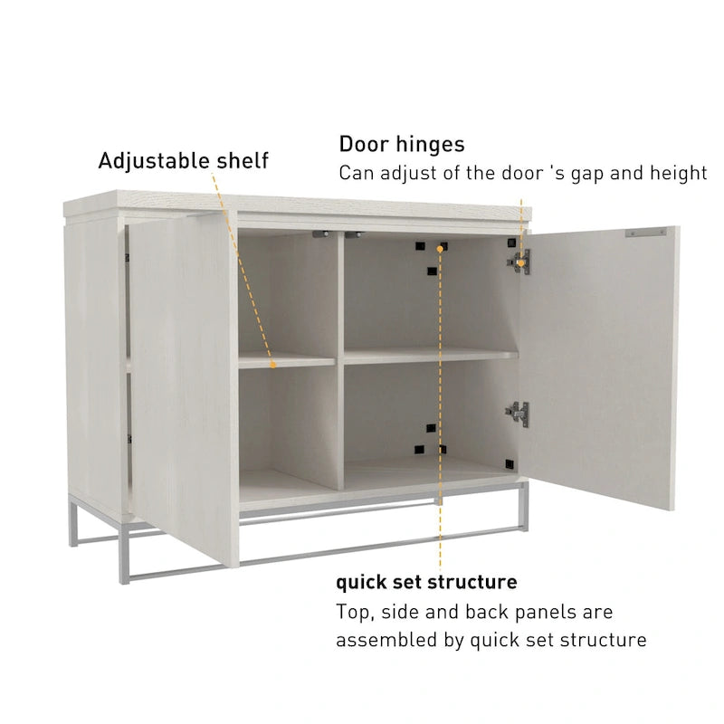 Akzentschrank aus Holz mit 2 Türen