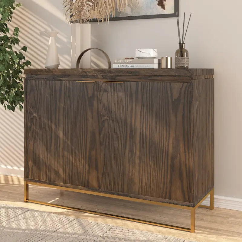 Akzentschrank aus Holz mit 2 Türen
