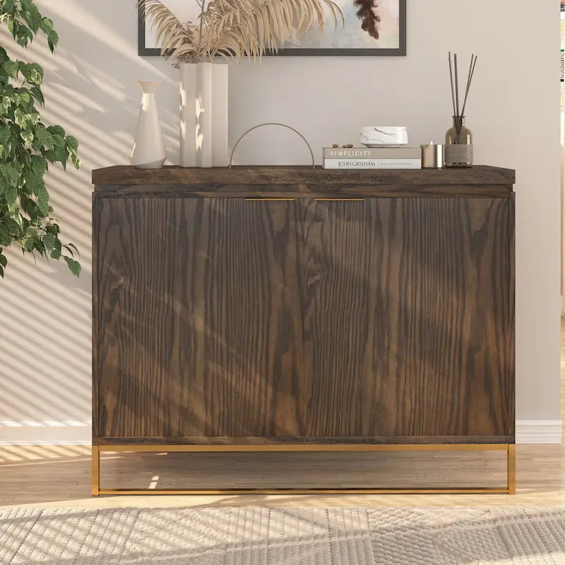 Akzentschrank aus Holz mit 2 Türen