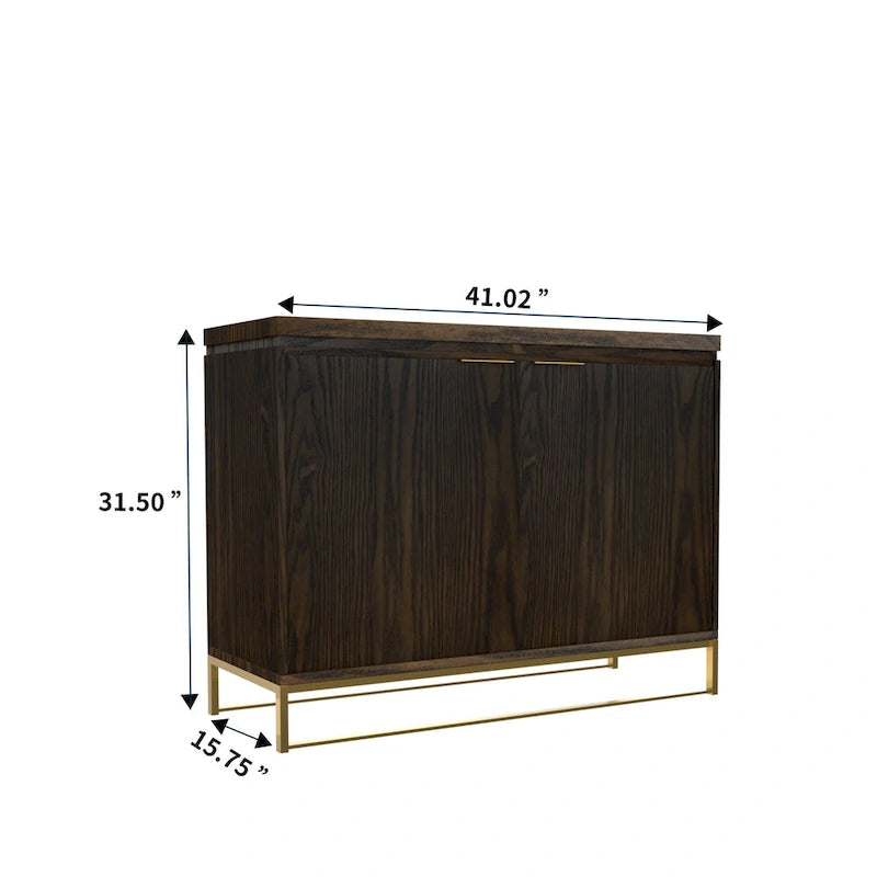 Akzentschrank aus Holz mit 2 Türen