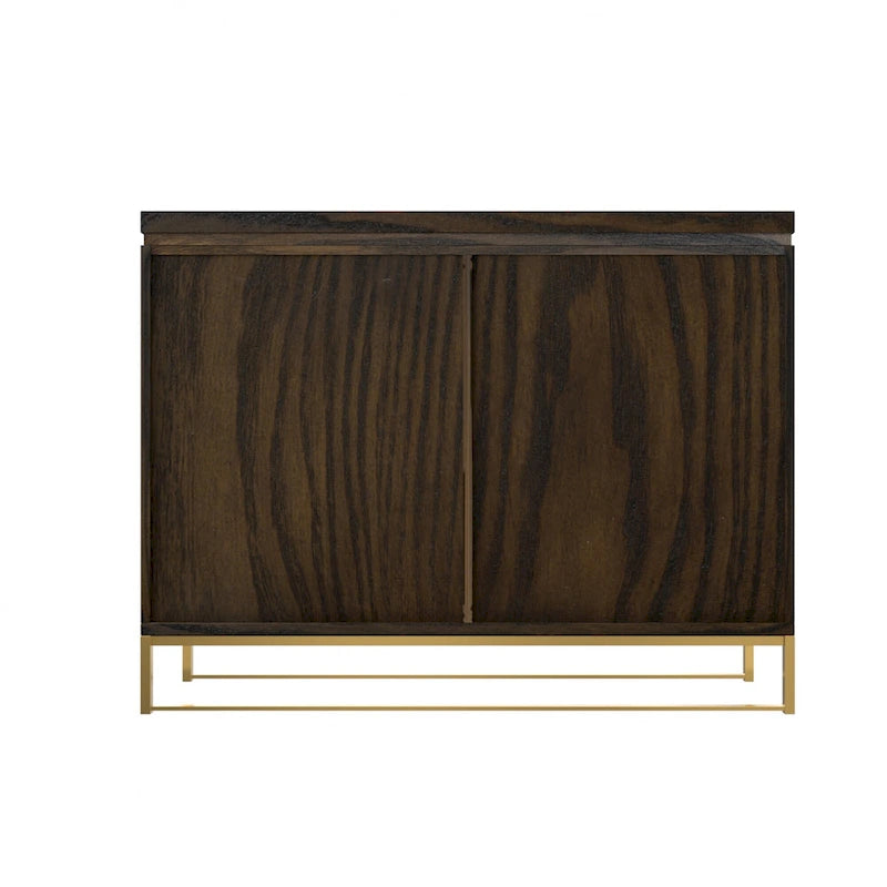 Akzentschrank aus Holz mit 2 Türen
