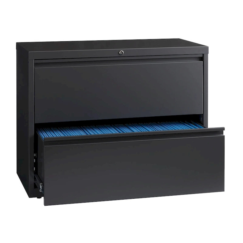 Serie 8000, 36 breiter Aktenschrank mit 2 seitlichen Schubladen, anthrazit