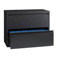 Serie 8000, 36 breiter Aktenschrank mit 2 seitlichen Schubladen, anthrazit