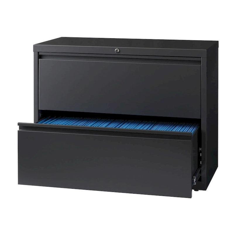 Serie 8000, 36 breiter Aktenschrank mit 2 seitlichen Schubladen, anthrazit
