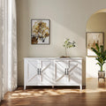 Schrank mit 4 Türen und 4 offenen Einlegeböden, freistehendes Sideboard