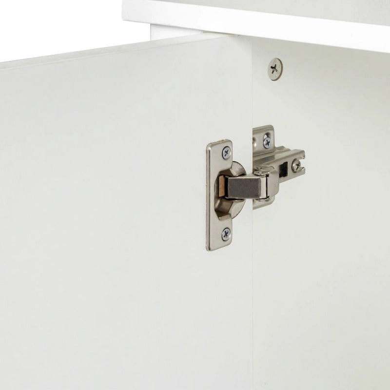 Schrank mit 4 Türen und 4 offenen Einlegeböden, freistehendes Sideboard