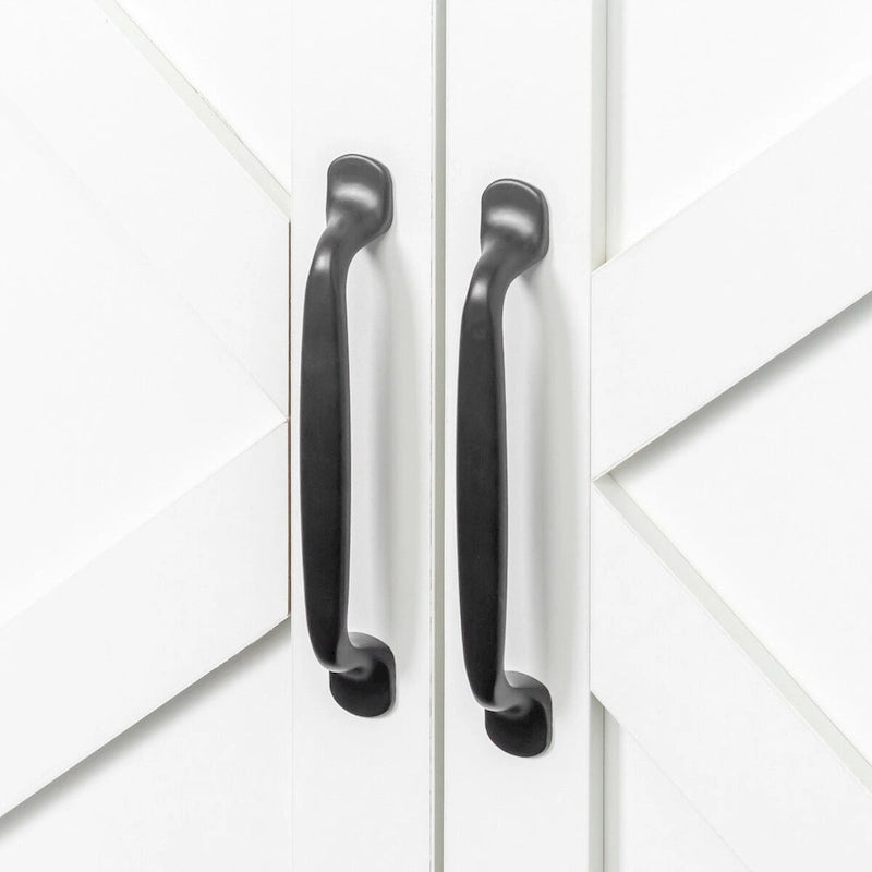 Schrank mit 4 Türen und 4 offenen Einlegeböden, freistehendes Sideboard