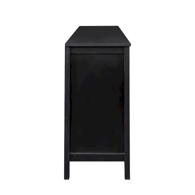 Schrank mit 4 Türen und 4 offenen Einlegeböden, freistehendes Sideboard