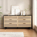 Moderner Rattan-Aufbewahrungsschrank mit Rattan-Schublade für Schlafzimmer und Wohnzimmer
