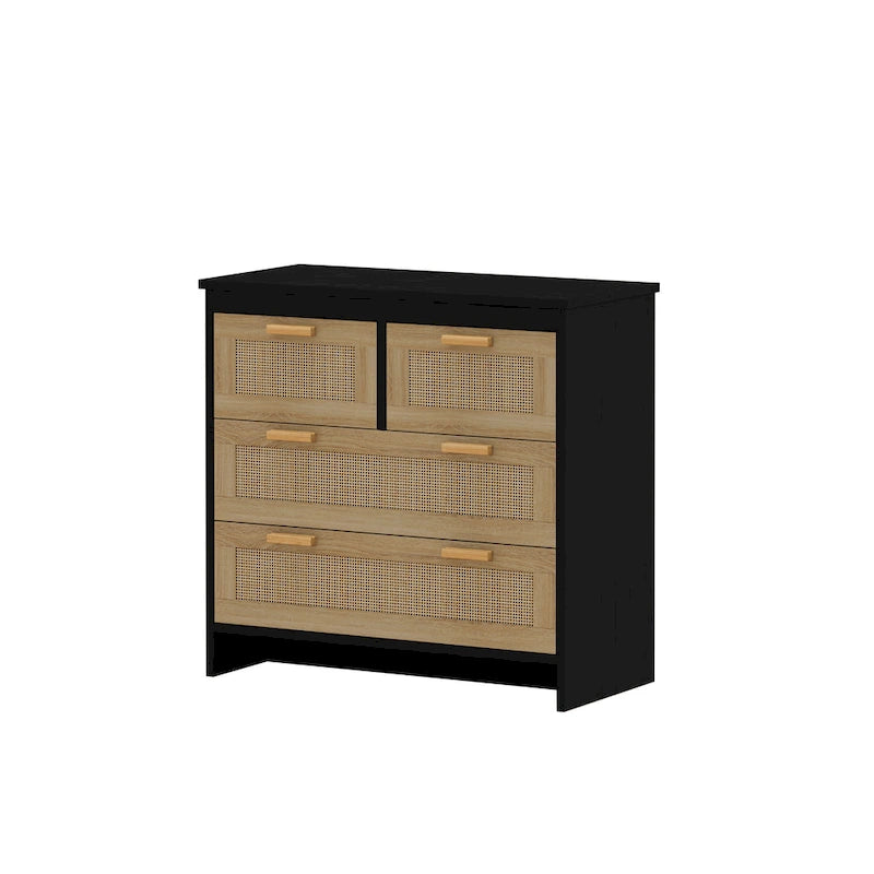 Moderner Rattan-Aufbewahrungsschrank mit Rattan-Schublade für Schlafzimmer und Wohnzimmer