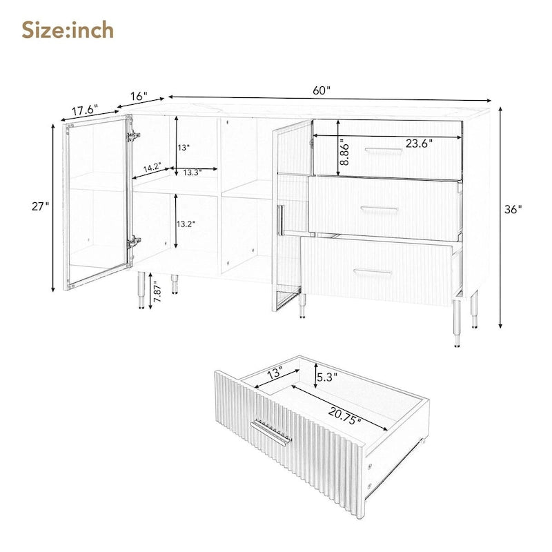Modernes Sideboard aus MDF