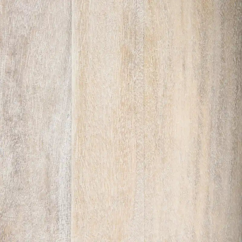 Accentkast van massief hout met zwart ijzeren frame en glazen deuren