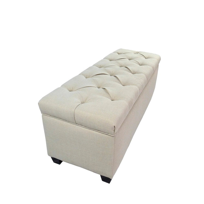 Diamond Tufted Lift-Top Linen & Shoe Storage Bench – HTM100