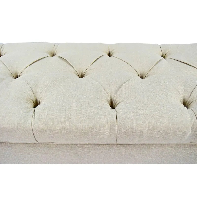 Diamond Tufted Lift-Top Linen & Shoe Storage Bench – HTM100
