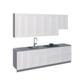 Wit mat keukenmeubel uit de Contemporary-collectie, basismodel van 9.5Ft breed - 114x24