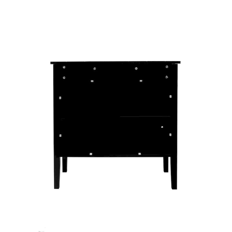 Holzschrank mit 2 Türen, schwarzer Holzschrank im Vintage-Stil, Sideboard für Wohnzimmer, Esszimmer und Büro