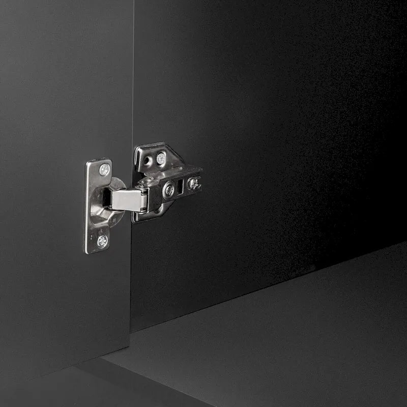 Aufbewahrungsschrank im U-Stil mit geschwungenem Design, 3 Türen und verstellbaren Einlegeböden