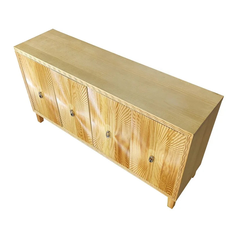 Vintage-Aufbewahrungsschrank mit 4 Türen, Anrichte für das Esszimmer, großes Buffet