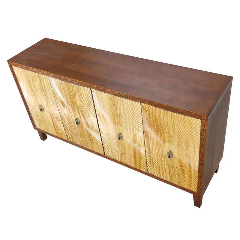 Vintage-Aufbewahrungsschrank mit 4 Türen, Anrichte für das Esszimmer, großes Buffet