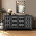 Sideboard Buffet Hollow Four Door Antique Cabinet