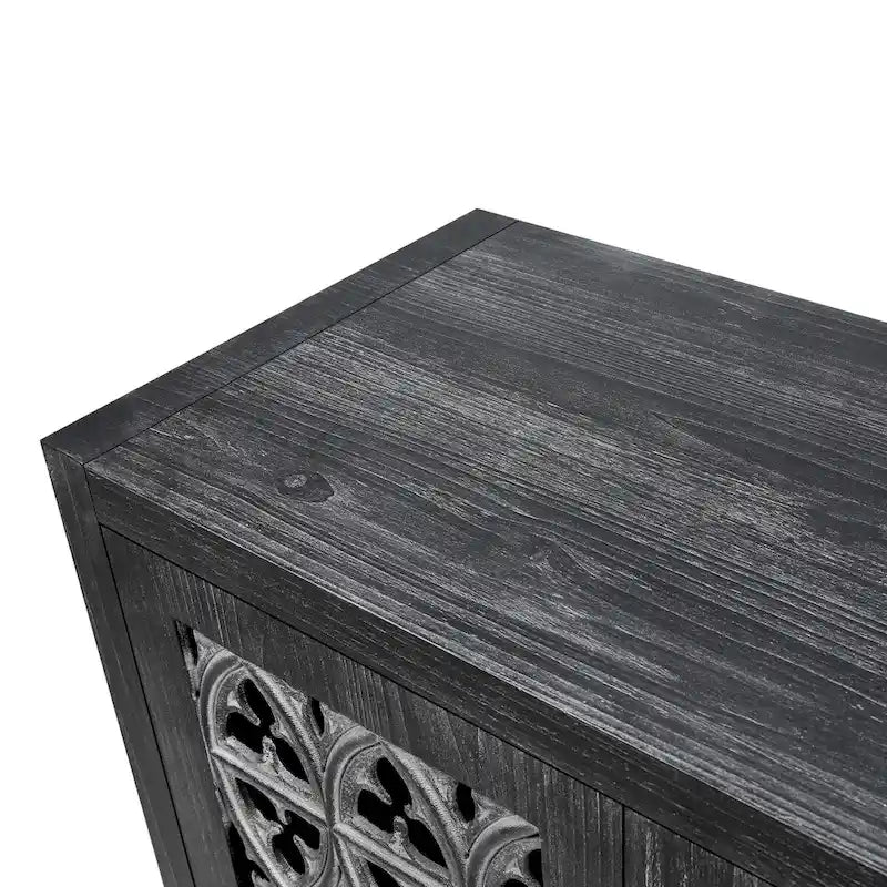 Antiker Sideboard-Buffetschrank mit vier hohlen Türen