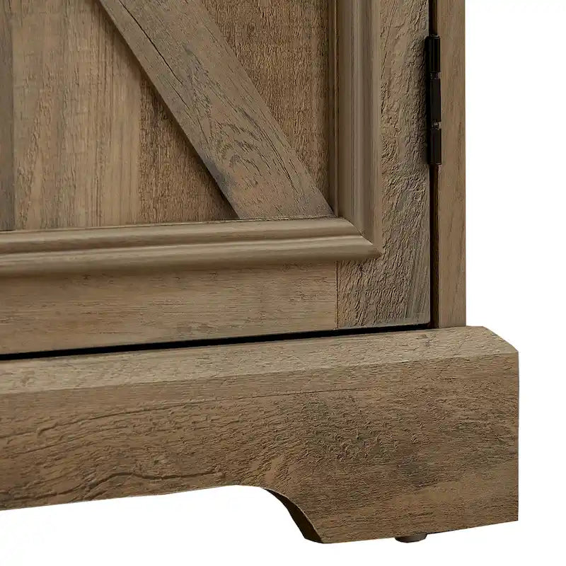 Buffetschrank mit Scheunentor, Barfach, Schubladen und Ablagefächern