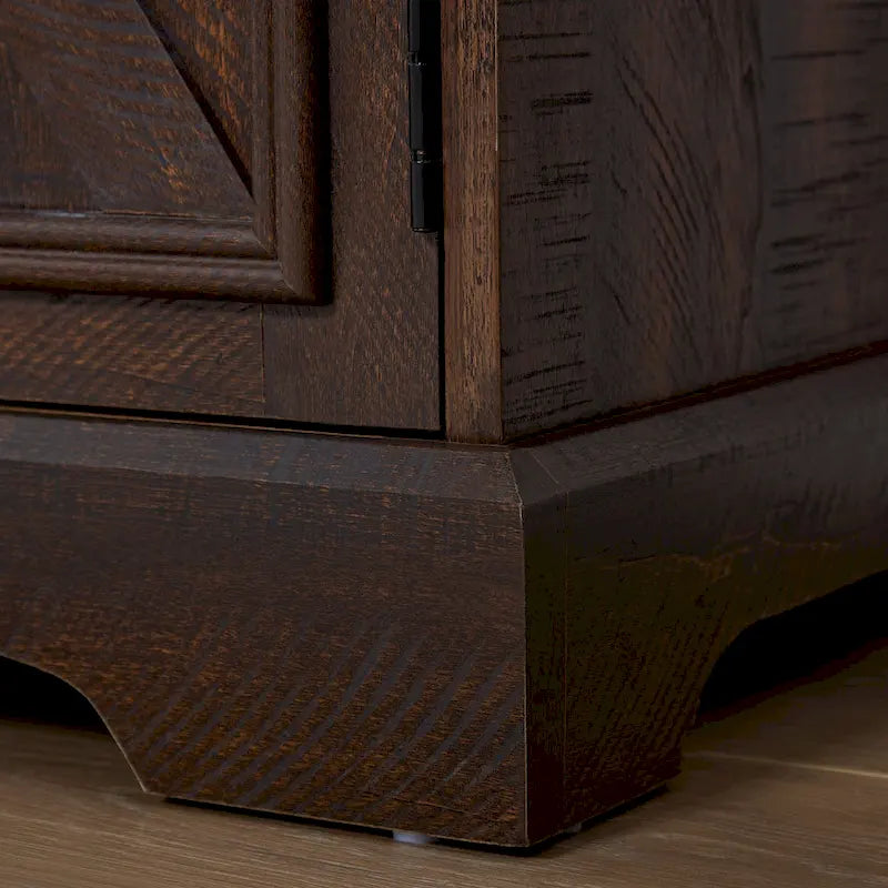 Buffetschrank mit Scheunentor, Barfach, Schubladen und Ablagefächern
