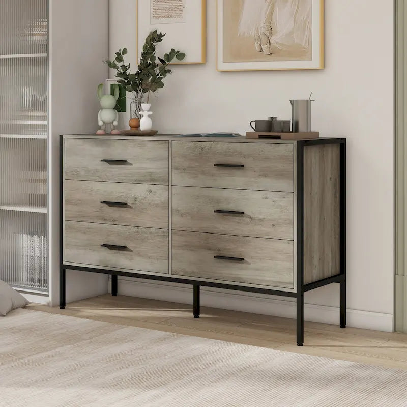 Buffetschrank mit Scheunentor, Barfach, Schubladen und Ablagefächern