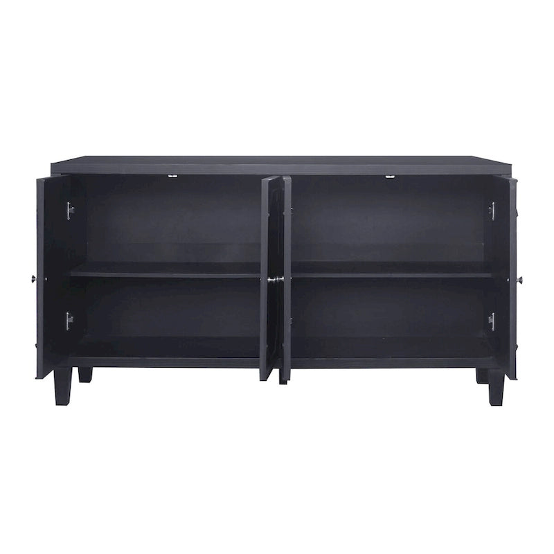 Dekoschrank mit 4 Türen, Holzschrank, Sideboard und Aufbewahrungsschrank