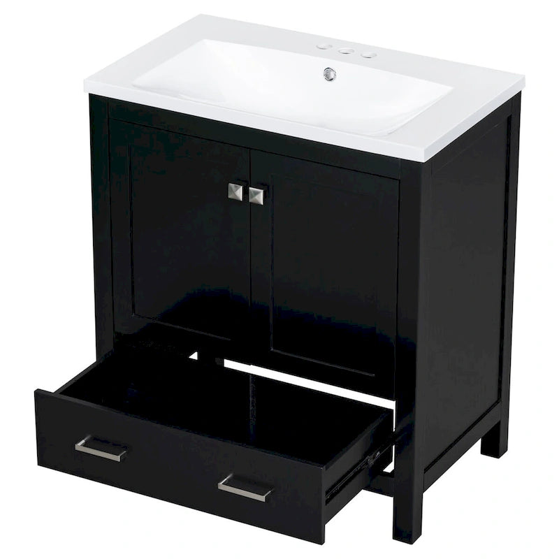 Badezimmerschrank mit 2 Türen und einer Schublade