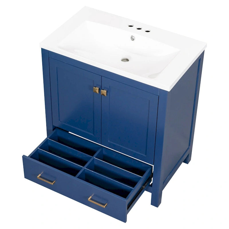 Badezimmerschrank mit 2 Türen und einer Schublade