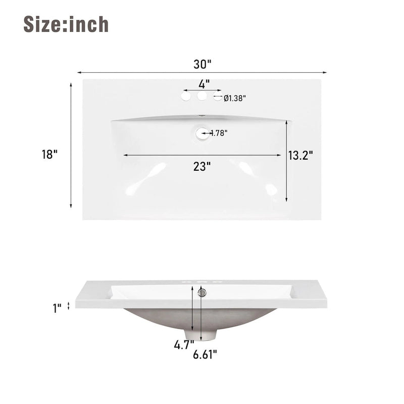 Badezimmerschrank mit 2 Türen und einer Schublade