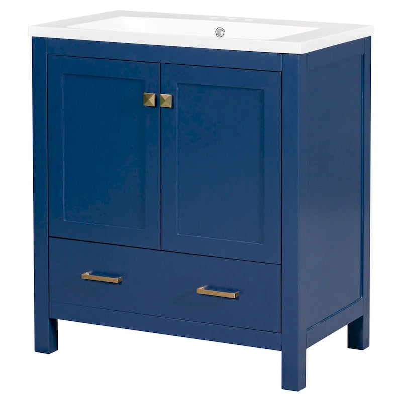 Badezimmerschrank mit 2 Türen und einer Schublade