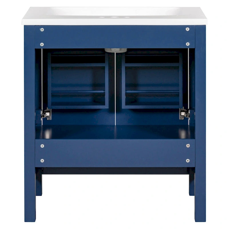 Badezimmerschrank mit 2 Türen und einer Schublade