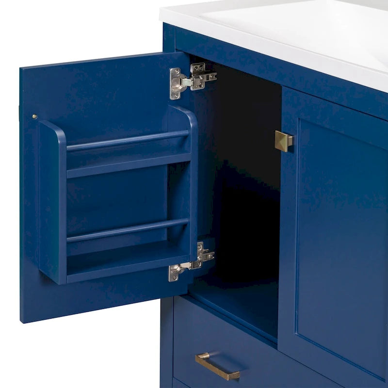 Badezimmerschrank mit 2 Türen und einer Schublade