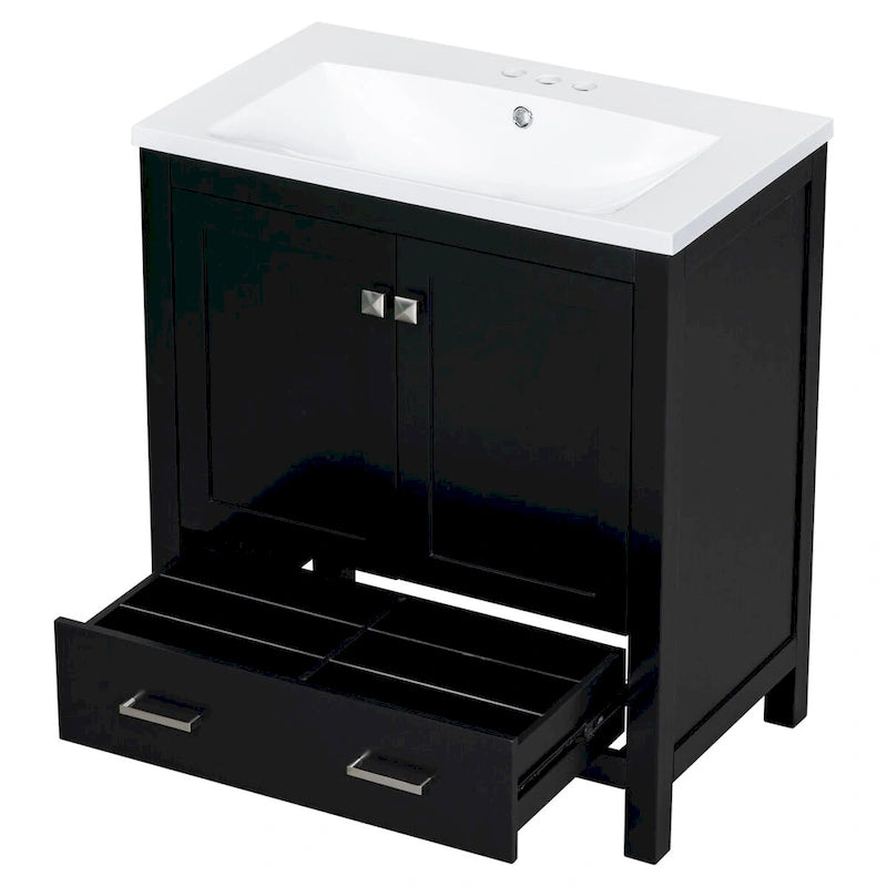 Badezimmerschrank mit 2 Türen und einer Schublade