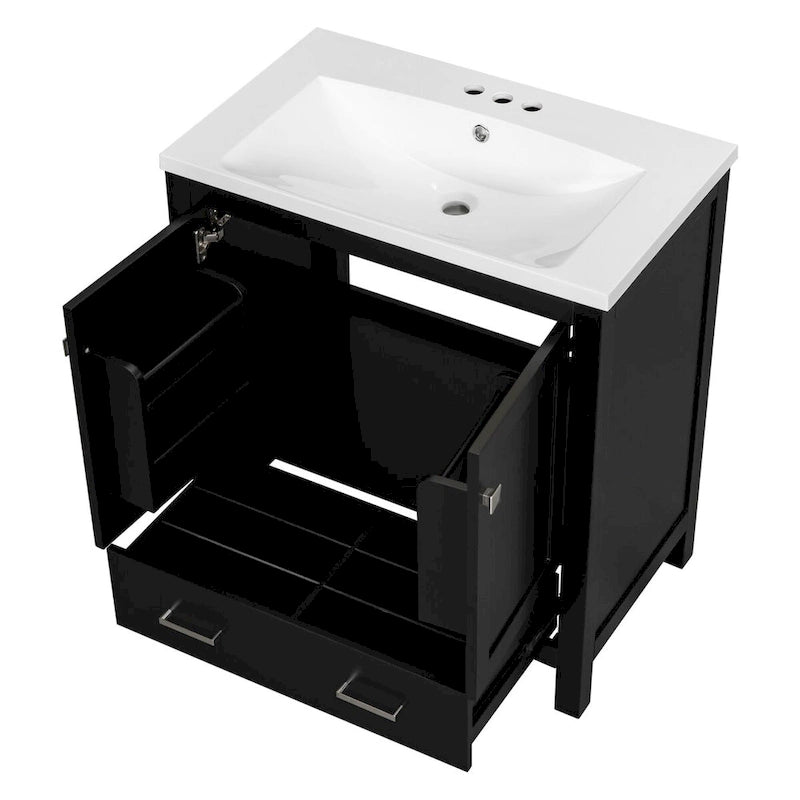 Badezimmerschrank mit 2 Türen und einer Schublade