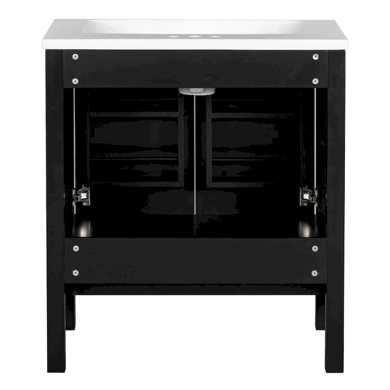 Badezimmerschrank mit 2 Türen und einer Schublade