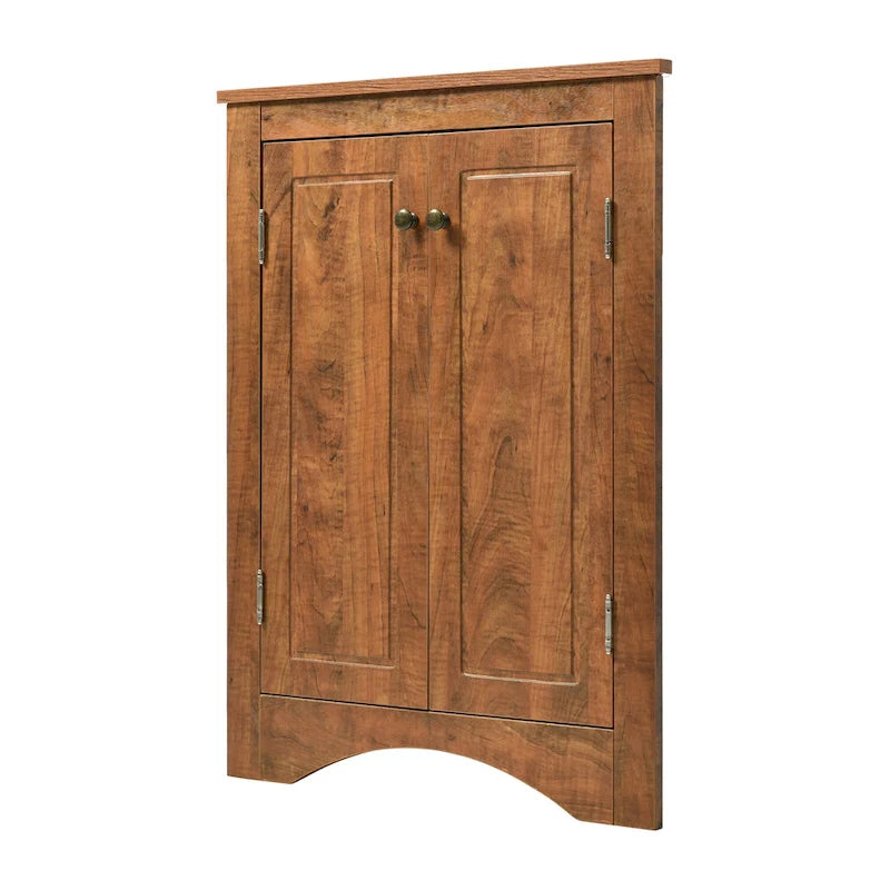Triangle Bathroom Storage Cabinet with Adjustable Shelves
